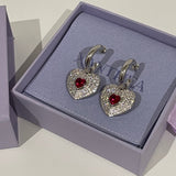 Cordelia Earrings | Silver Ruby