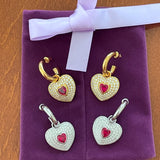 Cordelia Earrings | Gold Ruby