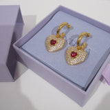 Cordelia Earrings | Gold Ruby