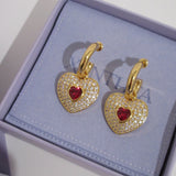 Cordelia Earrings | Gold Ruby