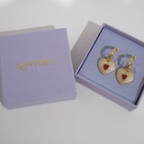 Cordelia Earrings | Gold Ruby