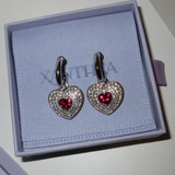 Cordelia Earrings | Silver Ruby