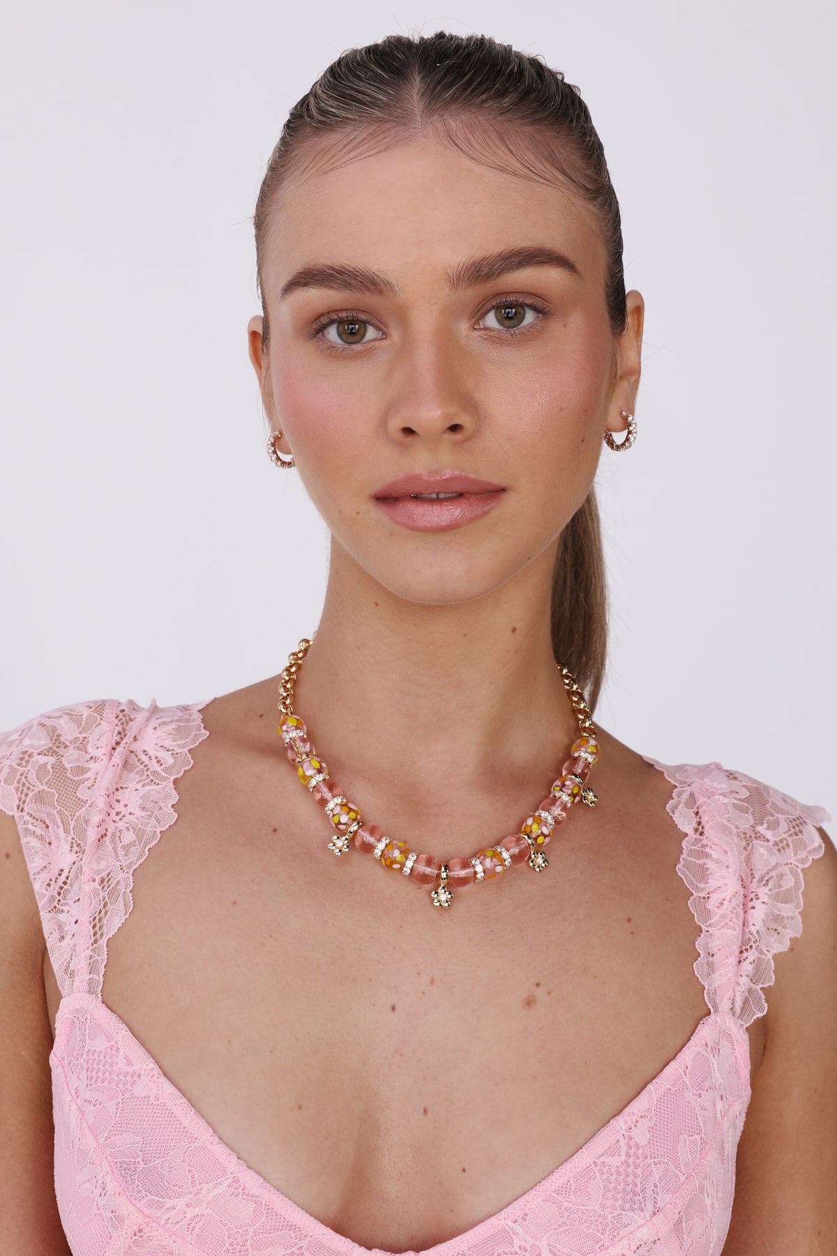 Alison Necklace | Aqua Daisy – Xanthea