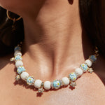 Xanthea-Jewellery-Alison-Necklace-Aqua-Floral-18K-Gold-Lampwork-Beads