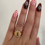 Model wearing the Fleur Signet Ring