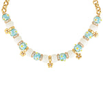 Xanthea-Jewellery-Alison-Necklace-Aqua-Floral-18K-Gold-Lampwork-Beads