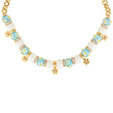 Xanthea-Jewellery-Alison-Necklace-Aqua-Floral-18K-Gold-Lampwork-Beads